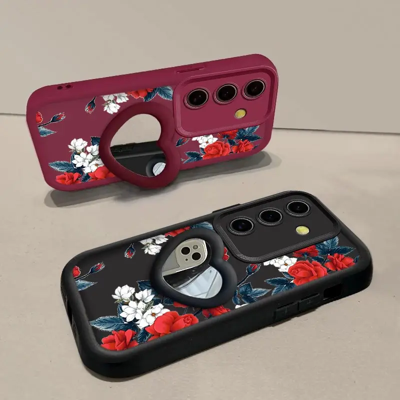 S25 ゴージャスな花柄 新スカイアイ シリコン製スマホケース Samsung S25Plus S25Ultra S24 S24FE S23 S23FE S22 S20Lite M32 M12 カバー