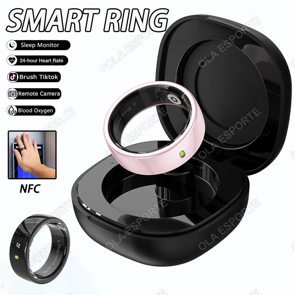 

Новое керамическое умное кольцо с контролем доступа NFC, напоминание о сообщениях, короткое видеоконтроль, кислород сердечного ритма, IP68, водонепроницаемое кольцо для мужчин и женщин