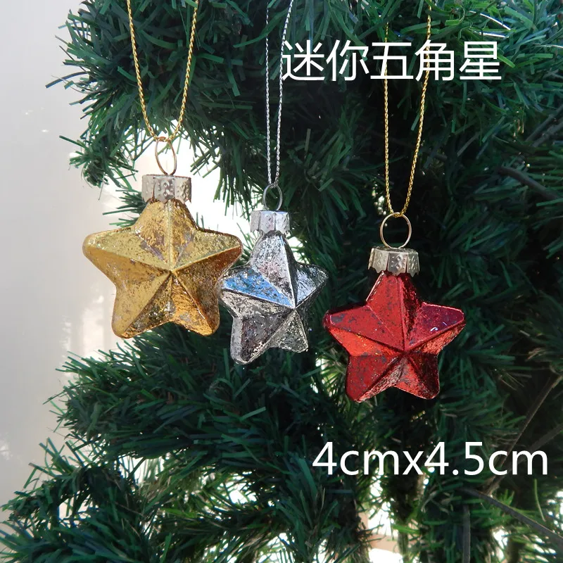 Christmas tree decoration gift star 4cm