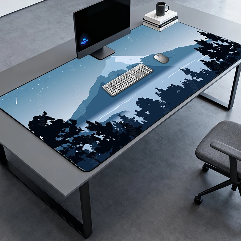 Mountain Desk Pad Extended Xxl Forest 140cm Mat 160cm 120cm Gaming Accessories Pc 180cm Smooth Spill-proof 180x60cm Desk Mat