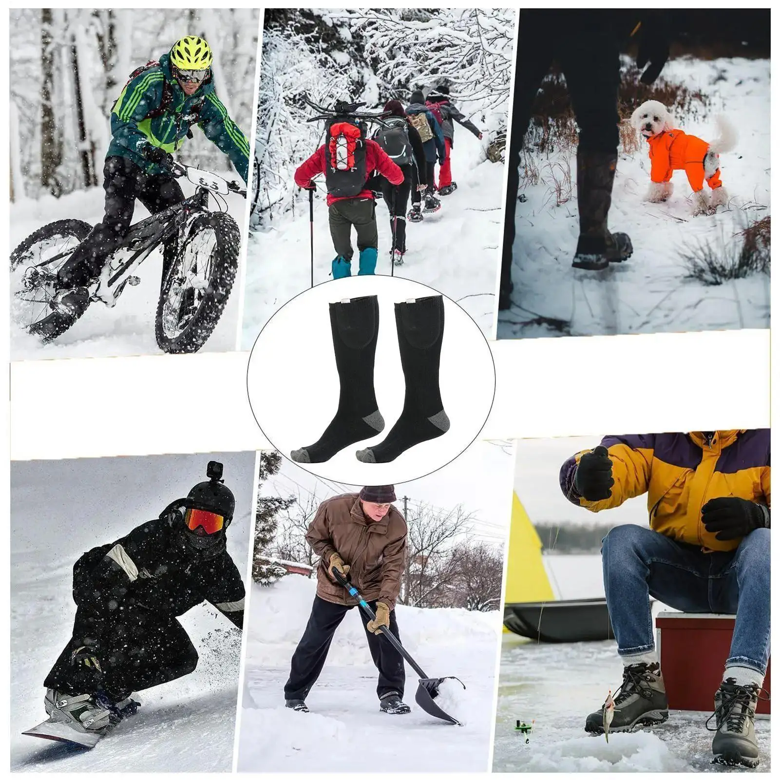 

Heated Socks For Men Battery Powered Thermal Socks Foot Warmer Feet Warmer For Elderly Adults Women Men Cyclists Snowboarding