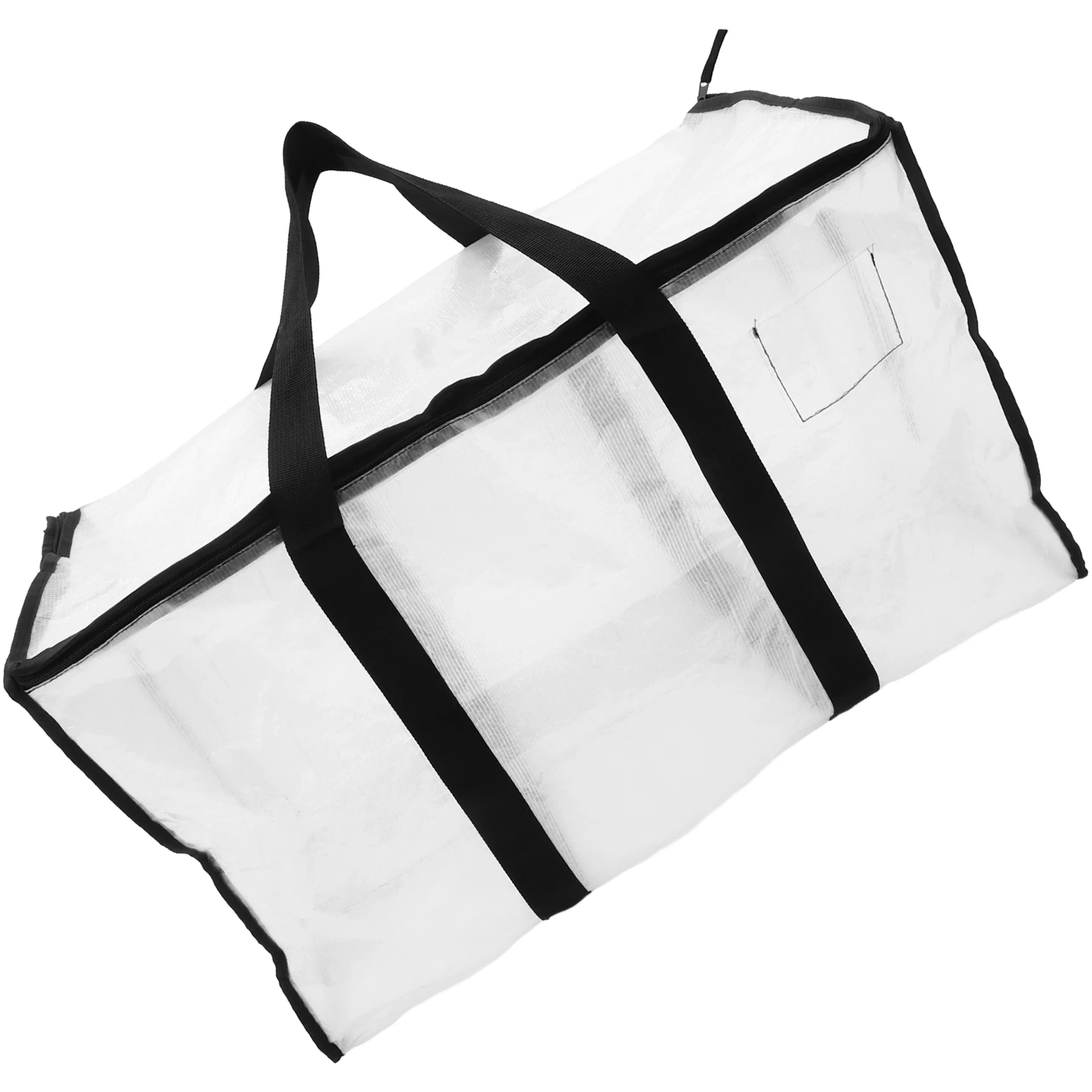 

Foldable Storage Bags Large Capacity Moving Tote Boxes Clothes Packing ganizer Household Quilt Bag PE Material Transparent