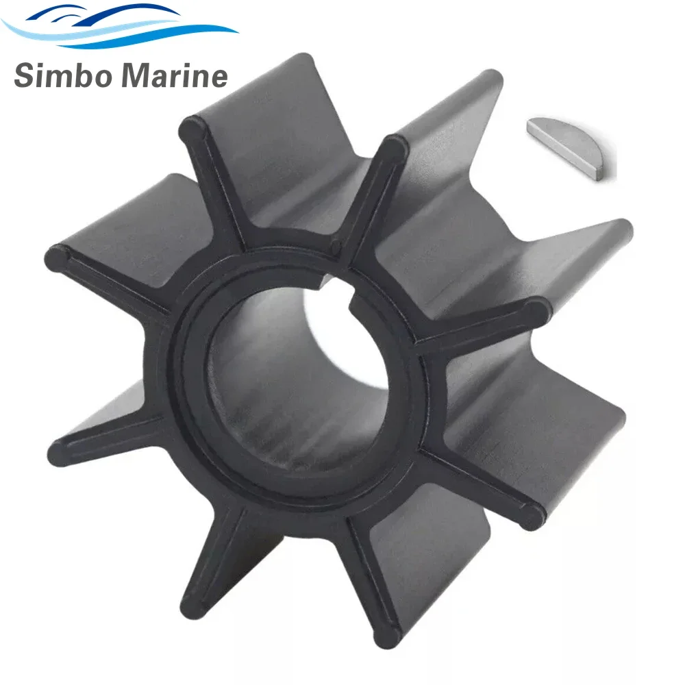 Water Pump Impeller With Key for Tohatsu Nissan engine parts 4-str 9.9 15 18 20HP Replacement 334-65021 334-65021-0 334650210M