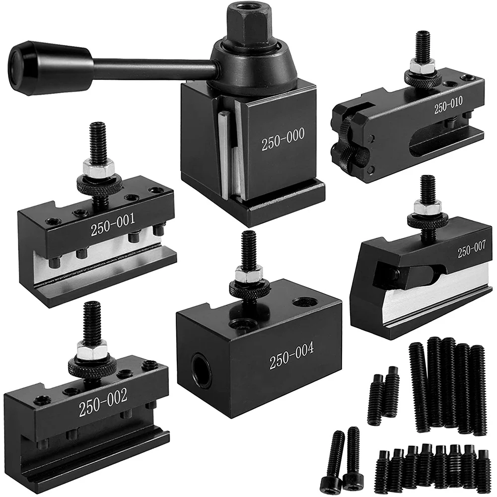 WBELK 선반 도구 홀더, 1/2인치 선삭 도구용 금속 선반 도구 포스트용 도구 세트 변경, 250-000 미니 선반 도구 포스트