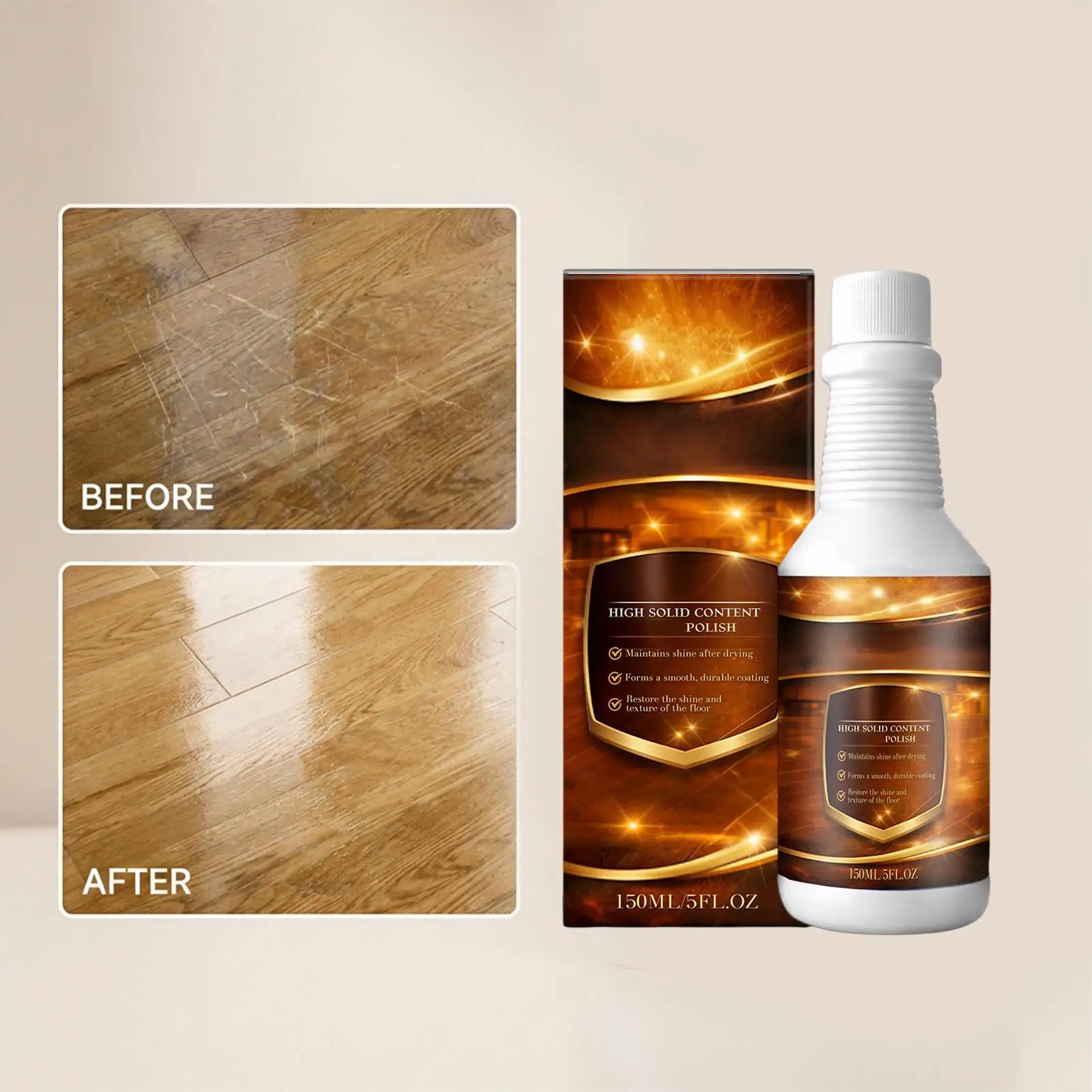 1PC Floor Restorer 150ml High Gloss Cleaning Floor Cleaner Scratch Remover Agent For Restoration Refinishing Home Office
