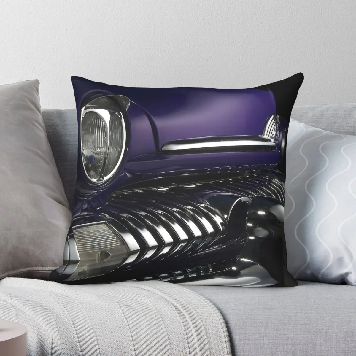Mercury Sedan 1951 Top Chop Square Pillowcase Polyester Linen Velvet Pattern Decorative Pillow Case Sofa Seater Cushion Cover