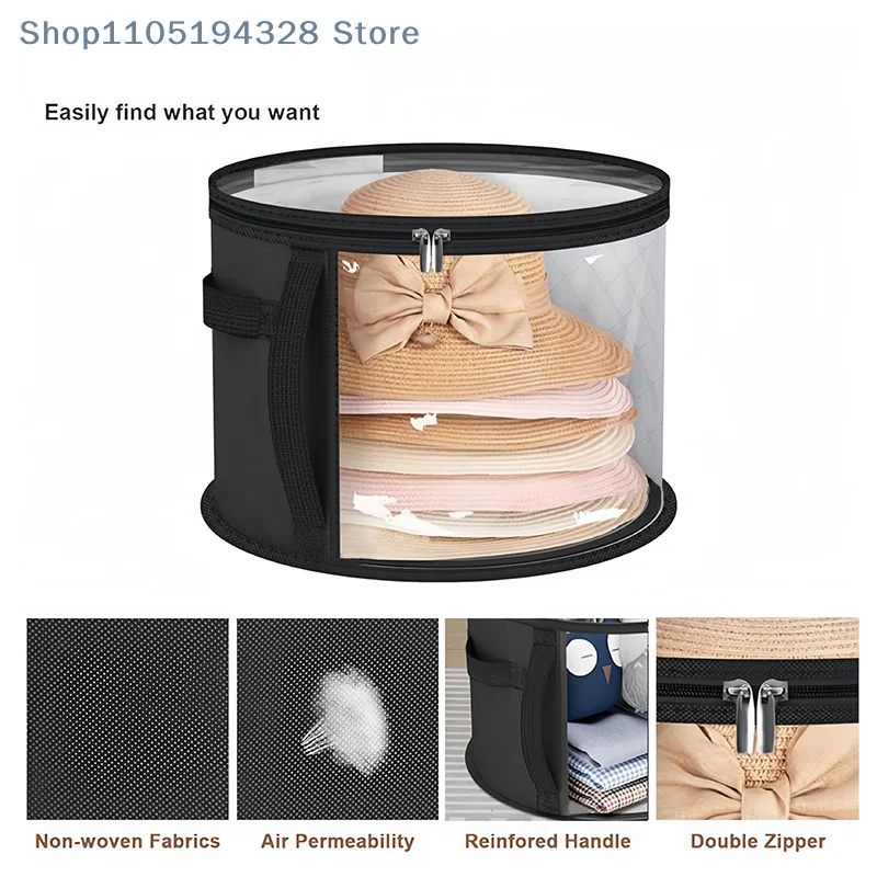 [HM]1pc Clear Portable Collapsible Hat Storage Organizer Wit