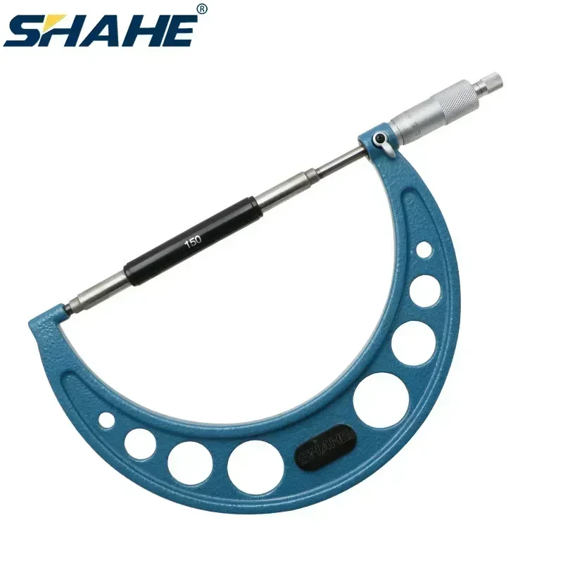 SHAHE 0.01 mm 150-175 mm Blue Outside Micrometer 0.01 mm Mechanical Gauges Micrometer Metric Measuring Tool