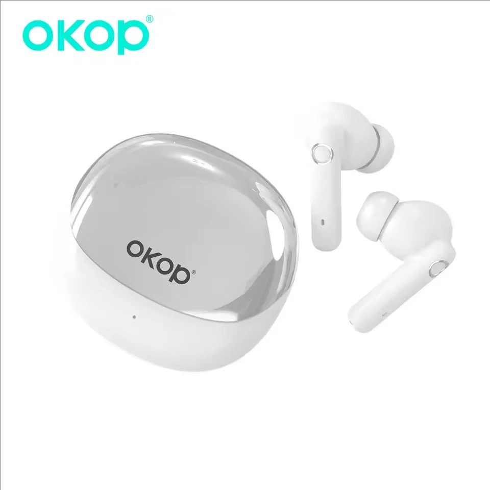OKOP Wireless Bluetooth Headset Semi-in-ear Headset,Simple Game Headset Low-latency Noise-canceling Headset Air Pods Earphones
