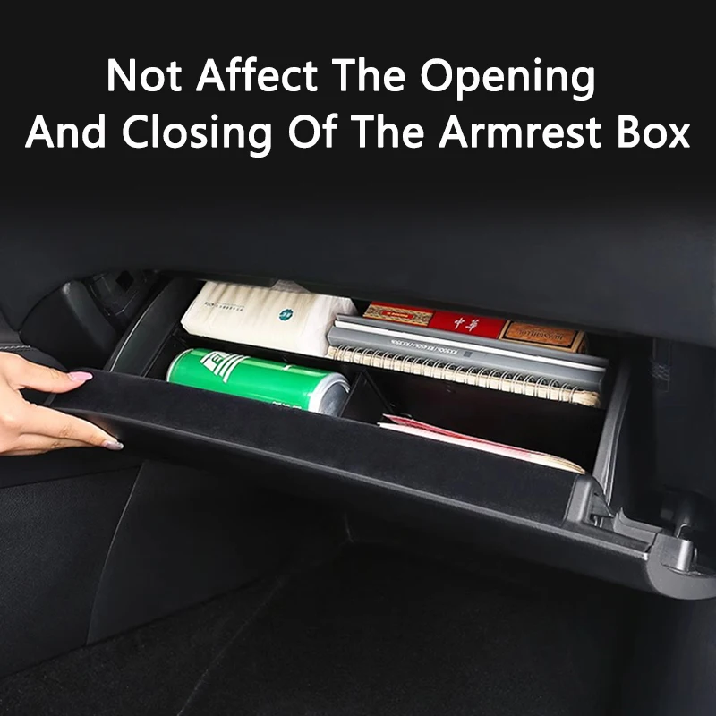 QHCP Car Glove Box Organizer Passenger Partition Copilot Storage Tidying Trim Fits For Lexus RX 2023-2024 NX 2022-2024 Accessory