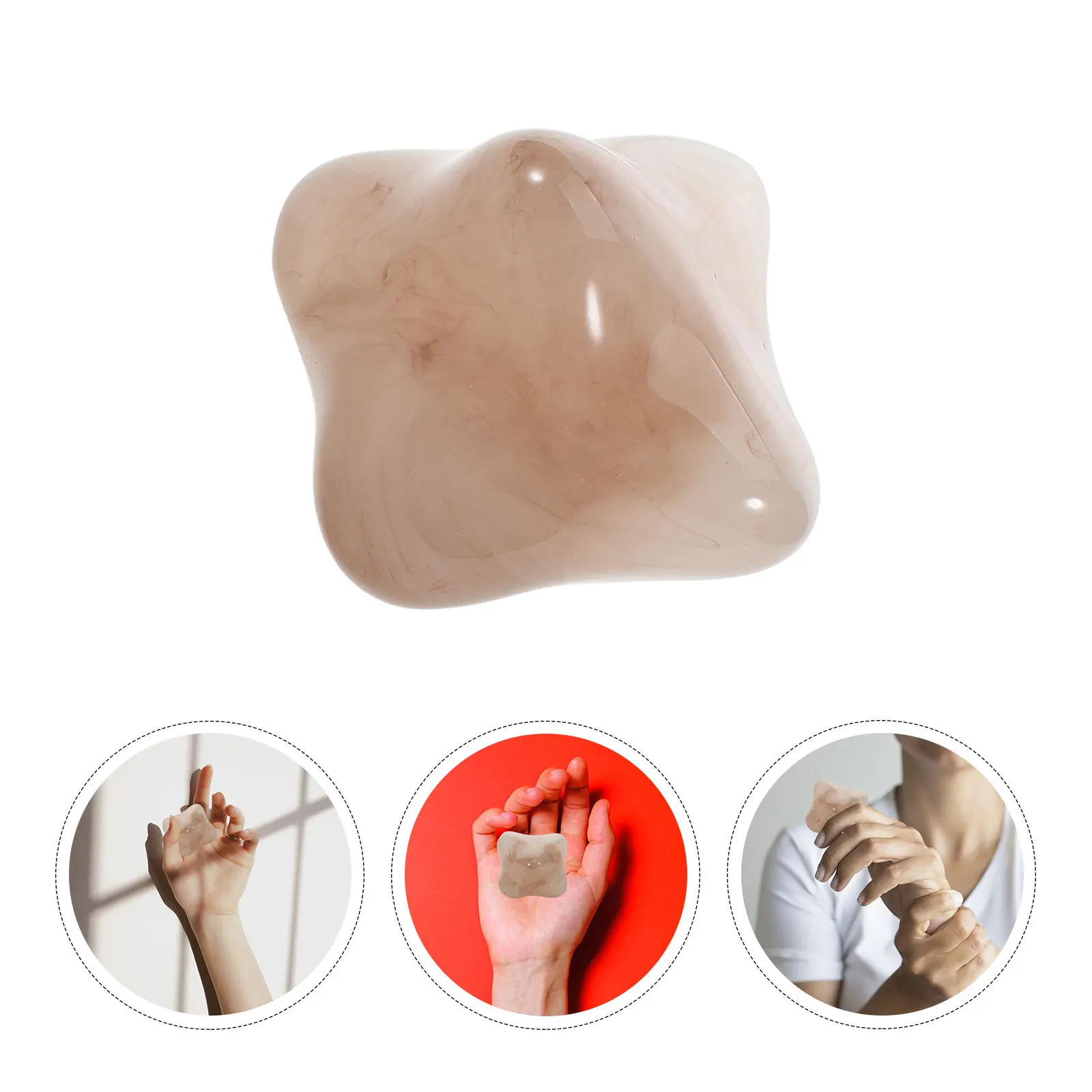 

Portable Resin Hand Exercise Ball Hexagonal Design Grip Strengthening Massager for and Finger Flexibility Workout