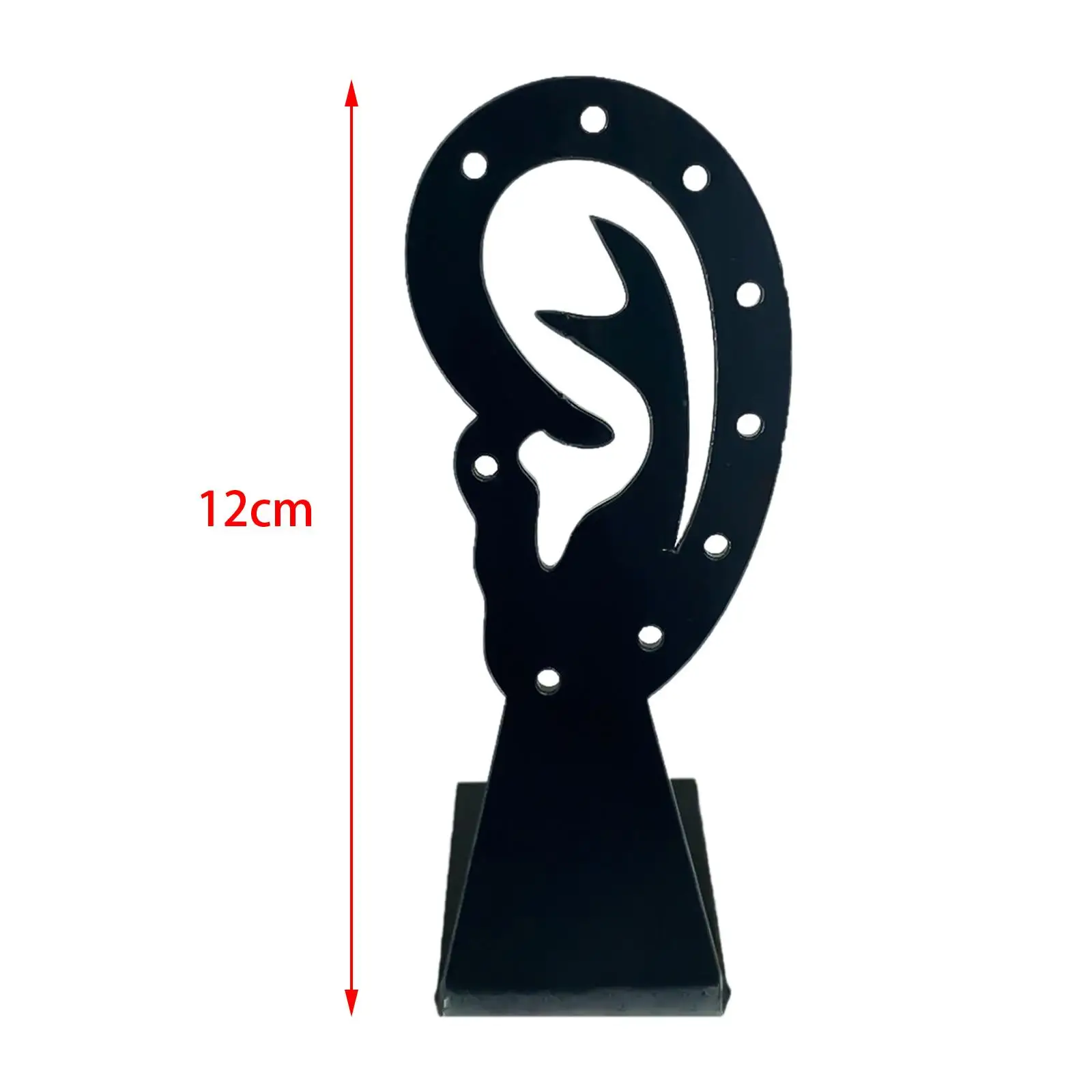 Ear Shape Earring Display Stand Acrylic 4.7inch Height Ear Studs Display Organizer Portable and Delicate