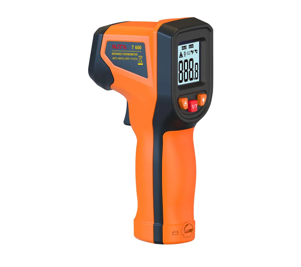 NJTY T600A T600 Digitales Infrarot-Thermometer -58 ° F bis 1112 ° F (-50 ℃ bis 600 ℃ Professionelle industrielle Laser-Temperaturmesspistole – Detail 14