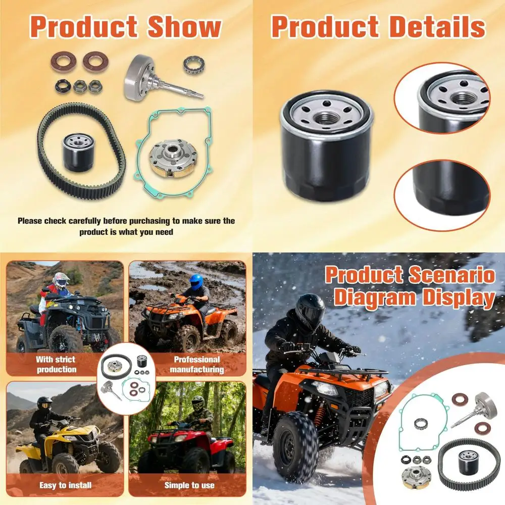 

labwork Wet Clutch Kit Drum One Way Filter Replacement for UTV 500 700 HS700 MSU 500 Massimo