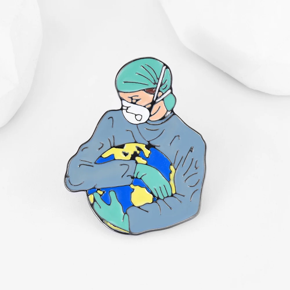 Hanreshe Doctor Enamel Pin Medical Nursing Brooch Jewelry Backpack Lapel Badge for Medicine Staff Nurse Gift