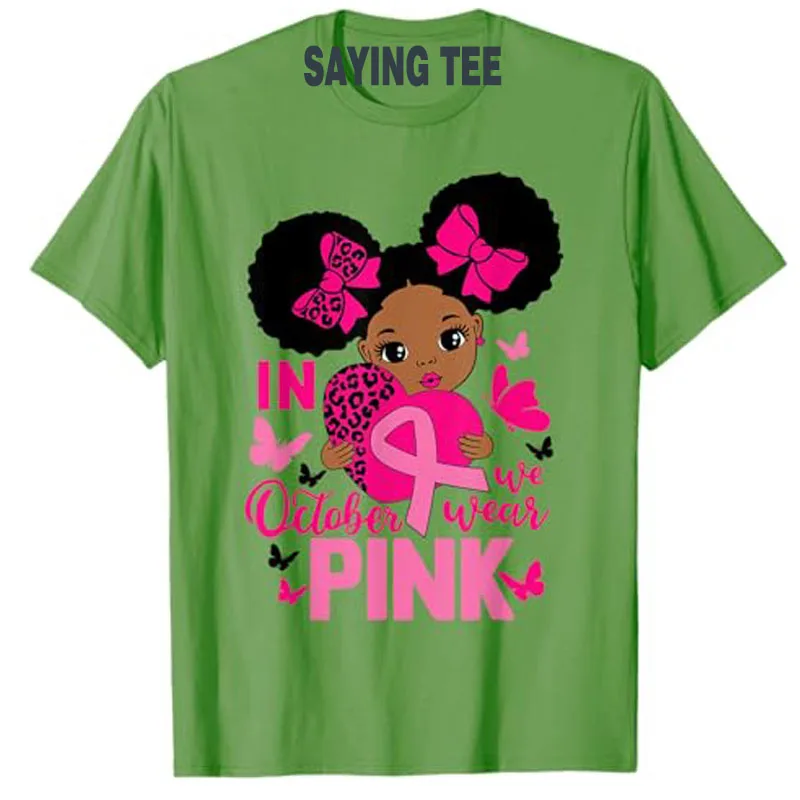 Rommelig Broodje In Oktober Dragen We Roze Meisjes Peuters T-Shirt Dames Mode Pompoen Roze Lint Grafische Outfit Met Tee-Top Geschenken