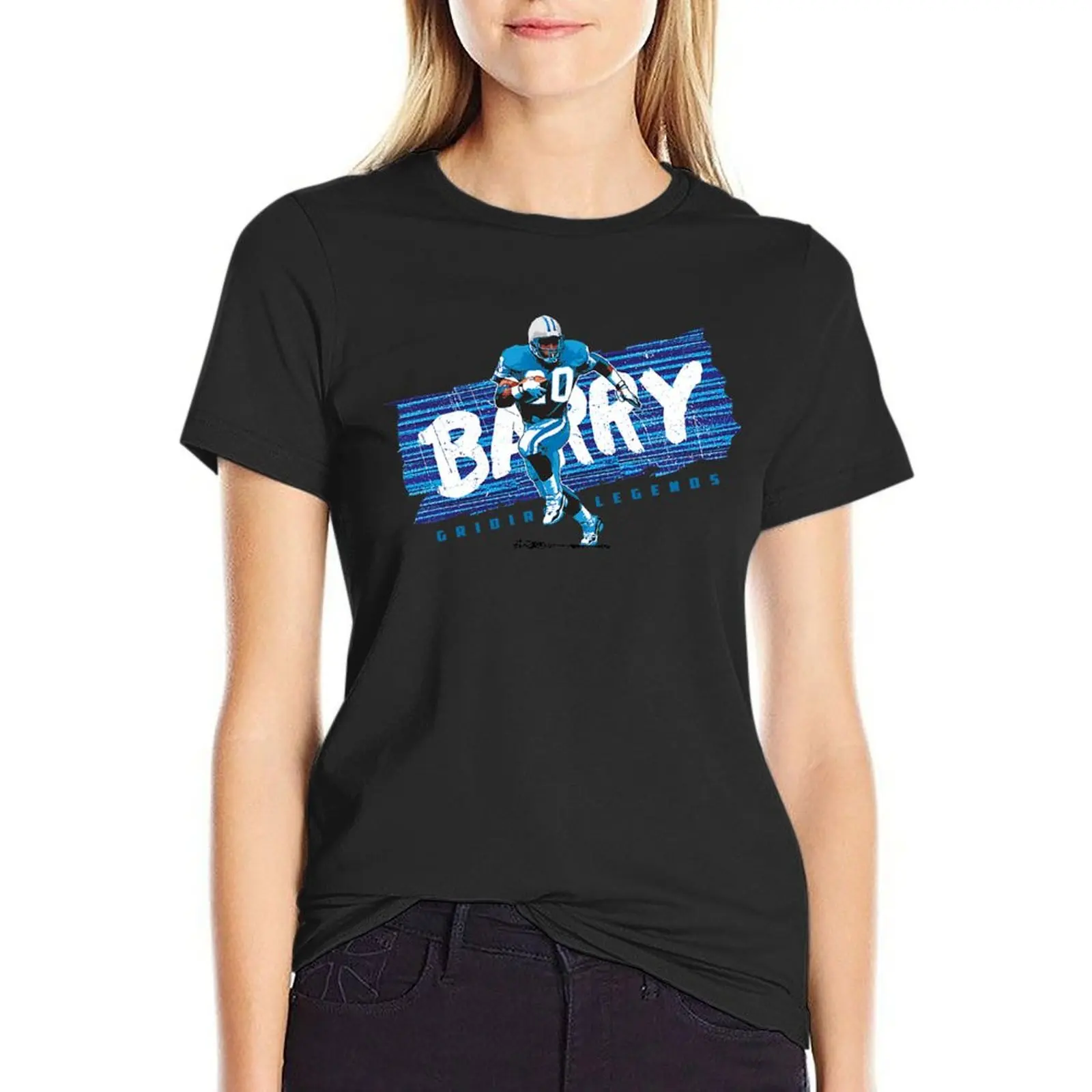 Barry Sanders sport T-Shirt hippie clothes oversized graphics western t-shirt dress for Women