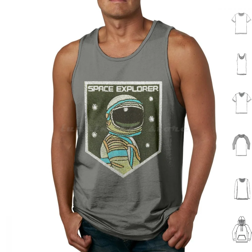 Space Explorer Tank Tops Vest Sleeveless Vintage Space Explorer Retro 1980s 1970s 1960s Unique Cool Nerd Nerdy Geek Geeky