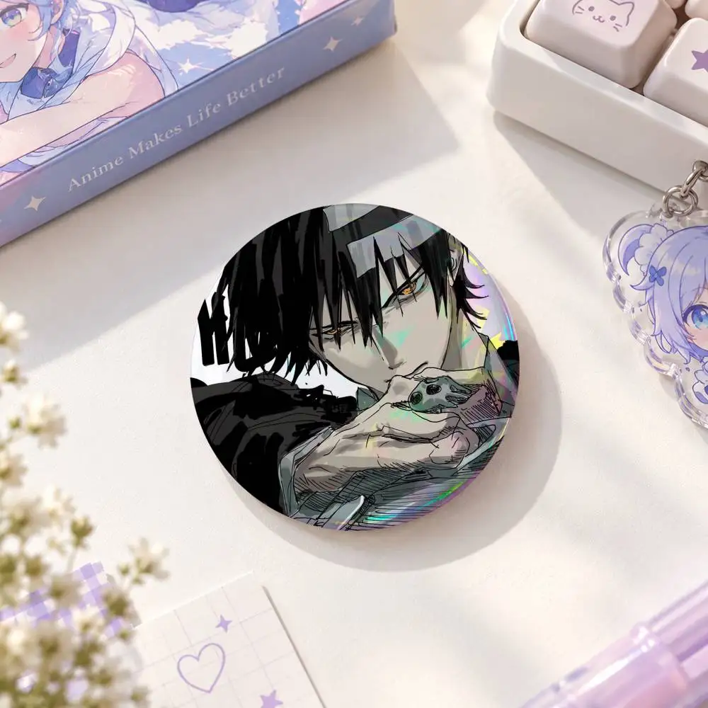Soul Eater Handmade Style Anime Circular Button Pin, 58mm Tinplate Brooch Badge, Fashion Accessory For Backpacks & Cosplay