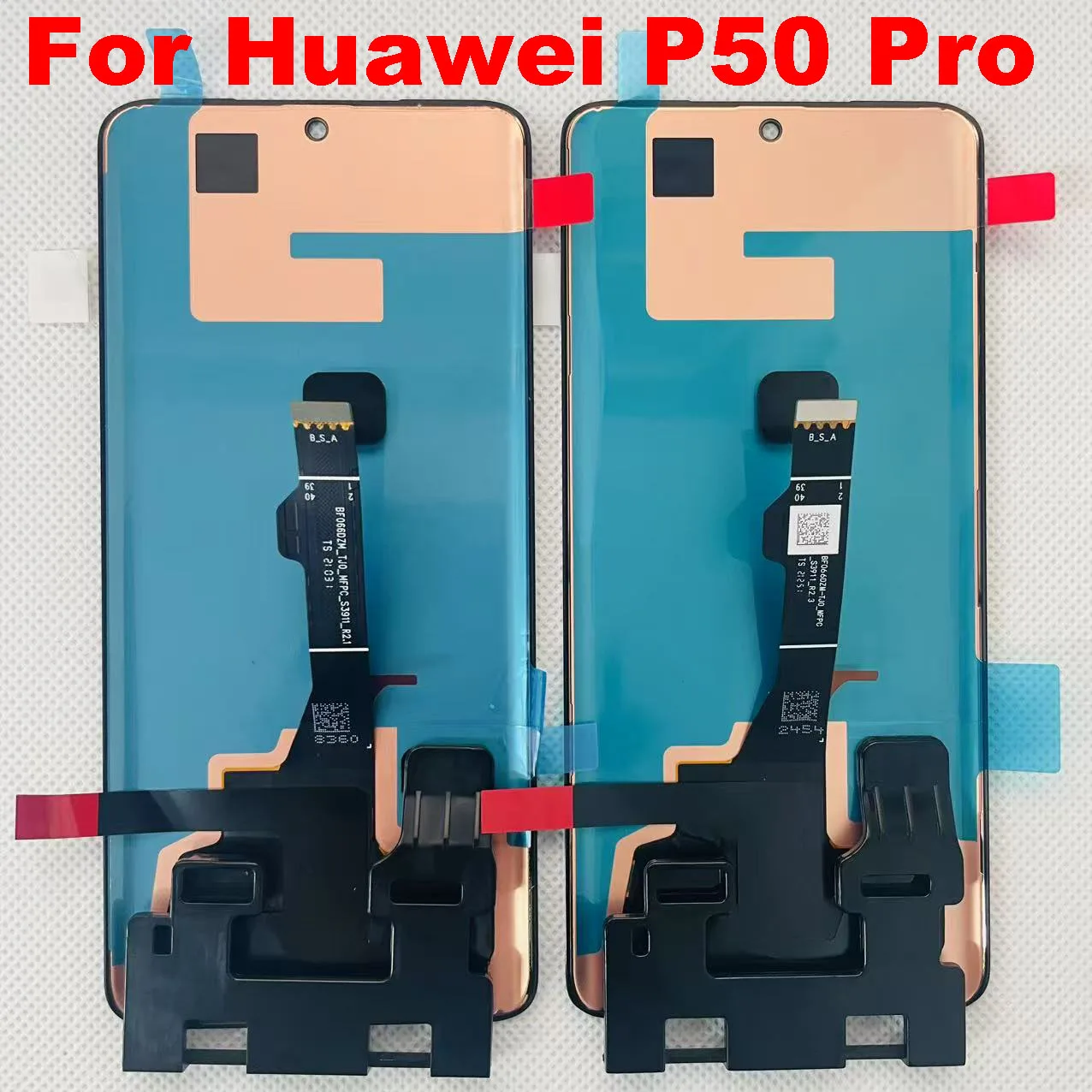 Original 6.6 "para huawei p50 pro display lcd tela de toque digitador assembléia para p50pro JAD-AL50 JAD-AL80 peças reposição