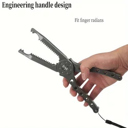 YOTO Durable Fishing Pliers with Non-Slip Grip & Hook Removal Tool - High-Index PC Material, Catfish Gripper with Lanyard