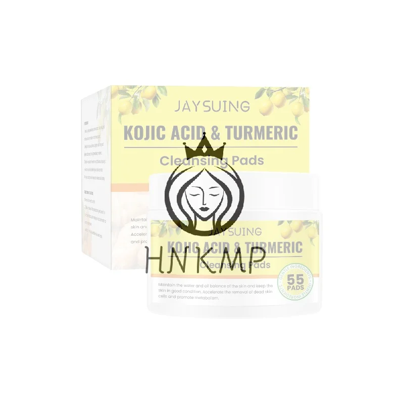 Advanced Turmeric Kojic Acid Exfoliating Cotton Rounds Face Pads Fade Blemishes Brighten Skin Hydrating For Facial Regimen
