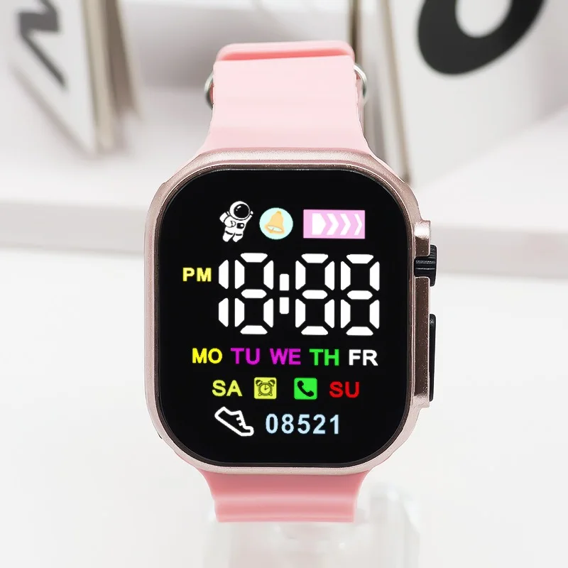 Luminous Children's Electronic Wristwatch LED Display Digital Kids Watches Sport Boys Girls Students Clock Watches Gifts Relojes