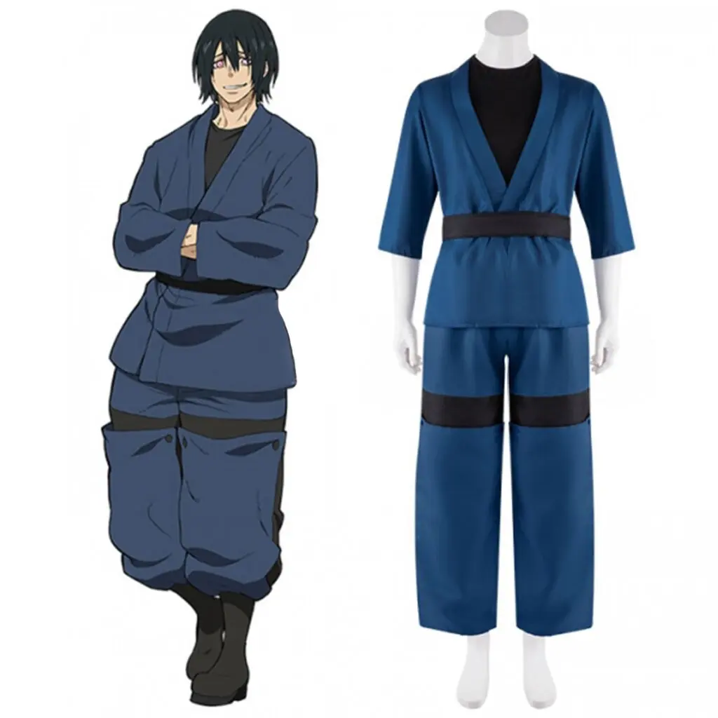 

Anime Unisex Cosplay Costume Shinmon Benimaru Cosplay Costume Kimono Halloween Uniform Blue Suits for Adult