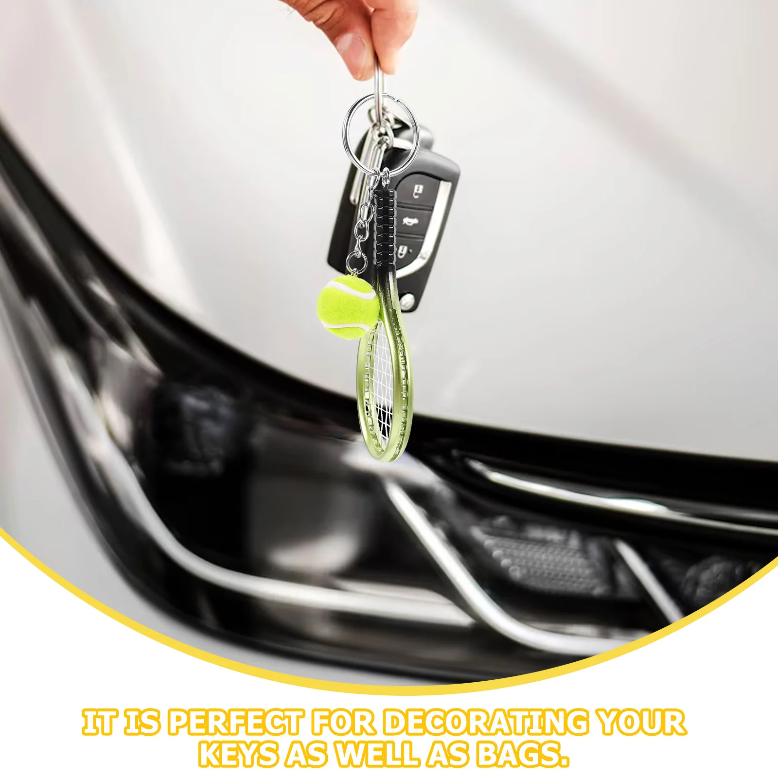 

3 шт. теннисные брелки, декоративная подвесная сумка, подвеска на рюкзак, маленькие спортивные брелоки, креативный дизайн для тенниса, аксессуары