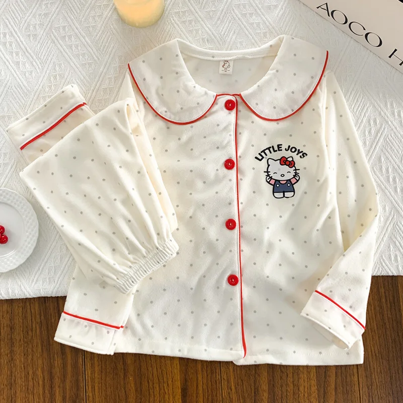 ملابس نوم مخملية دافئة للأطفال لعام 2026 بياقة الأميرة للخريف والشتاء بأكمام طويلة سترة كرتونية جديدة ملابس منزلية