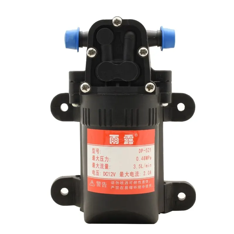 DC 12V 70PSI 3.5L Rolnicza elektryczna pompa wodna Czarna mikro-wysokociśnieniowa membrana Opryskiwacz wody Myjnia samochodowa