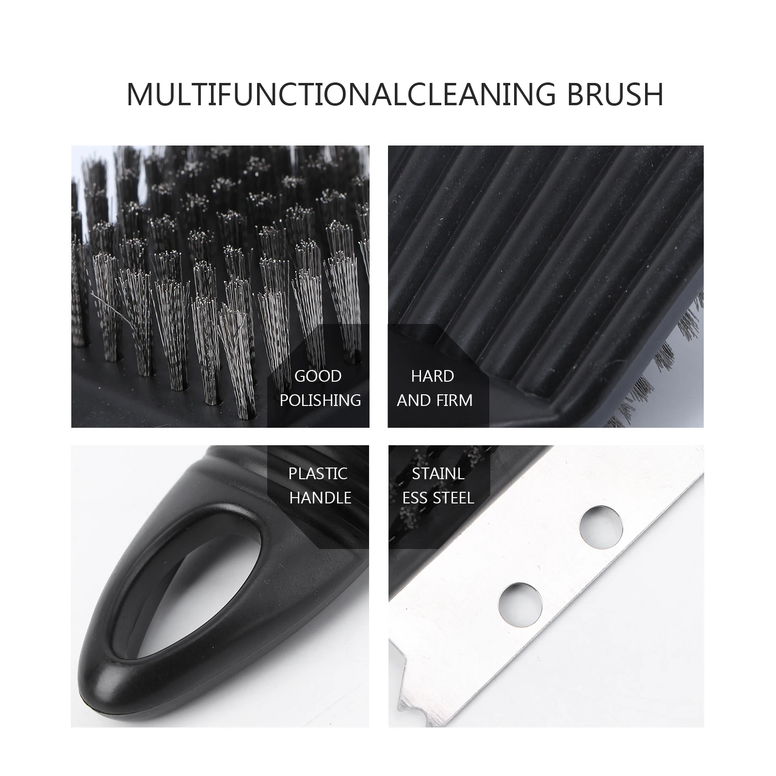

Barbeque Cleaning Brush BBQ Grill Oven Friddle Iron Grates Scraper Durable Stainless Steel Wires Remove Grime Grease Eliminate