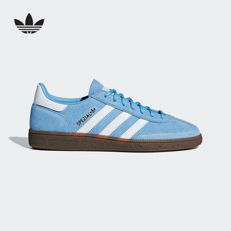 Adidas Originals BD7632 Low‑Top Skate Sneakers Blue White Suede Lace‑Up Ortholite Insole Raw Rubber Outsole Casual Board Shoes