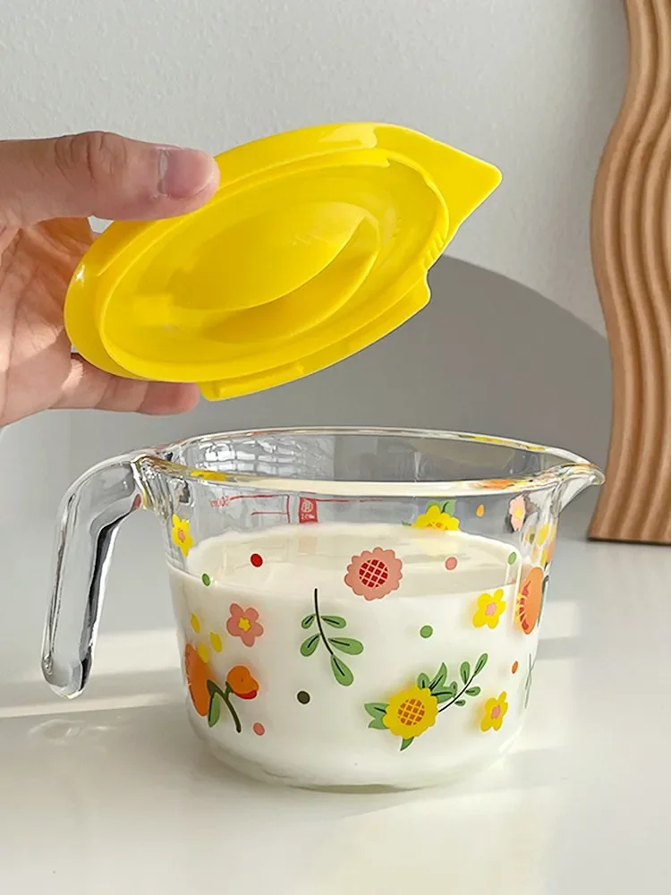 Heat Resistant Glass Measuring Cup Large Capacity Egg Beating Cup Breakfast Microwave Safe  Milk Scale Cup Kitchen Tools view 3