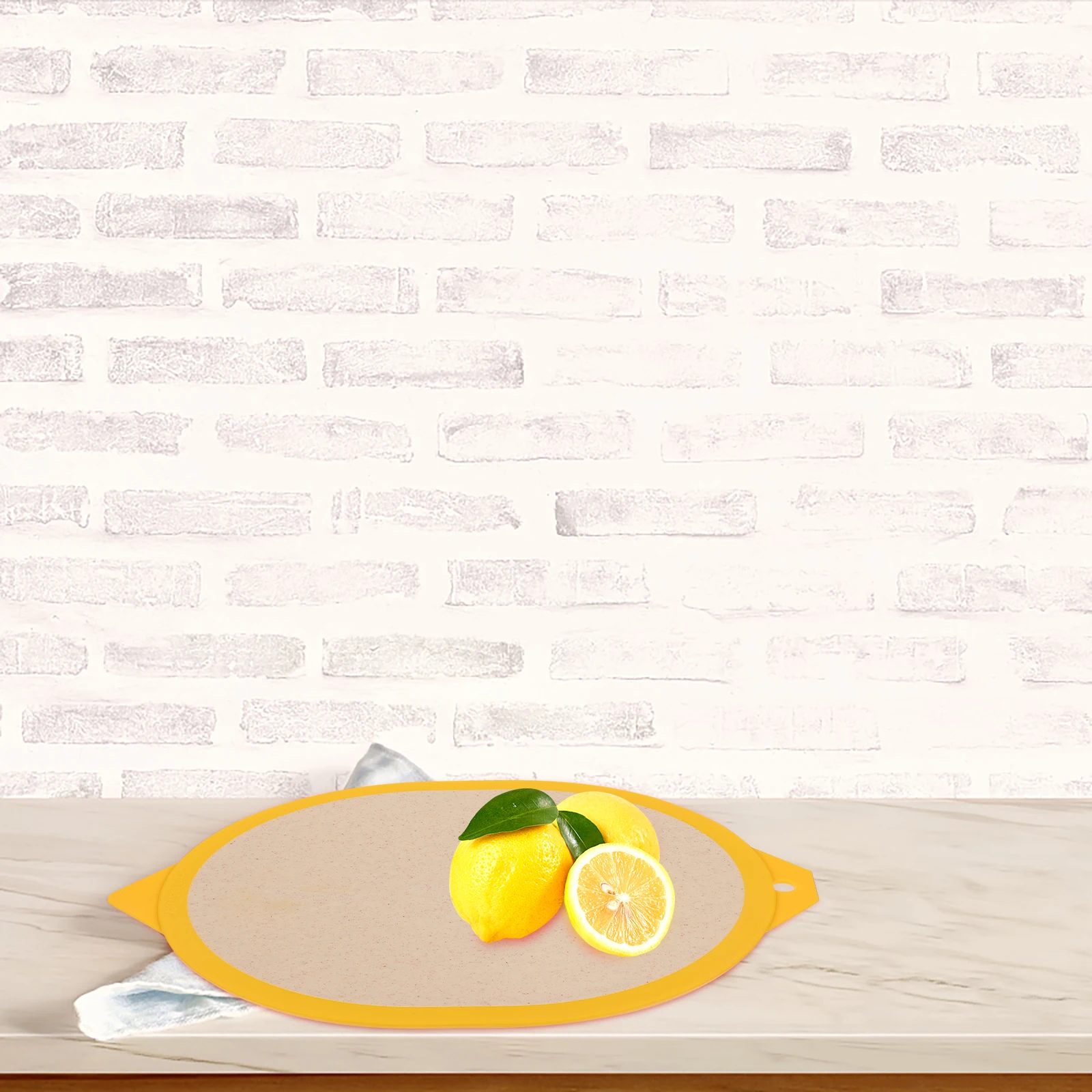 

Lemon Cutting Board Plastic Anti-slip Kitchen Tools Chopping Blocks Safe Lightweight Portable Cartoon Fruit Vegetable