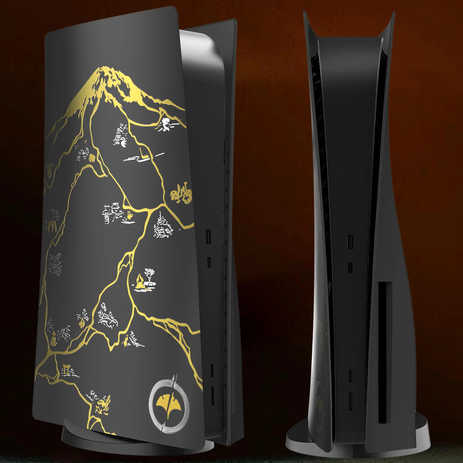 لوحة حماية شبح بديلة لوحدة التحكم متوافقة مع إصدار قرص PS5 ولوحة جانبية ولوحة خلفية Yotei Shell لقرص PS5 #2