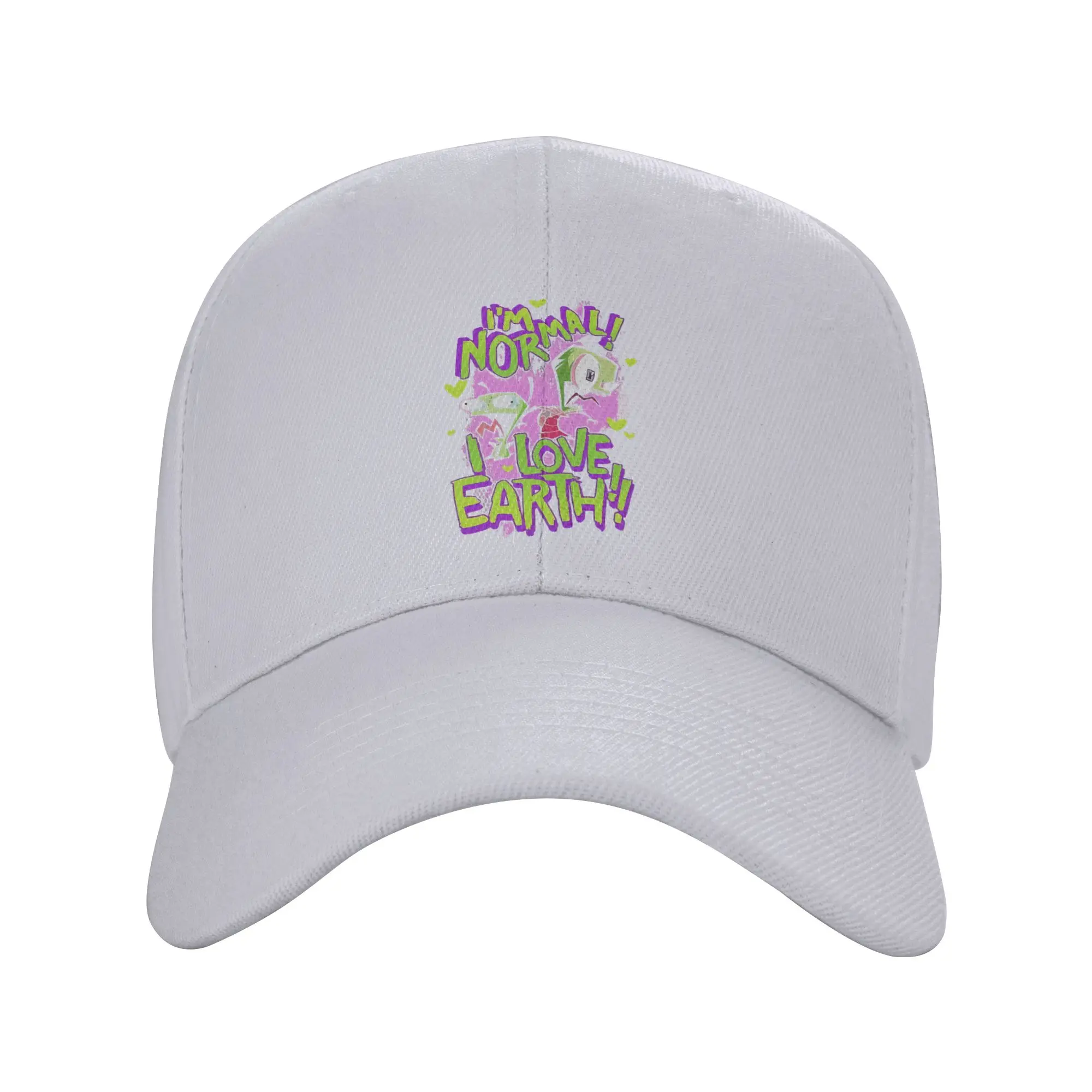 Invader Zim & GIR I'm Normal Trendy Baseball Cap Retail Work Sport Cap Sun Hat