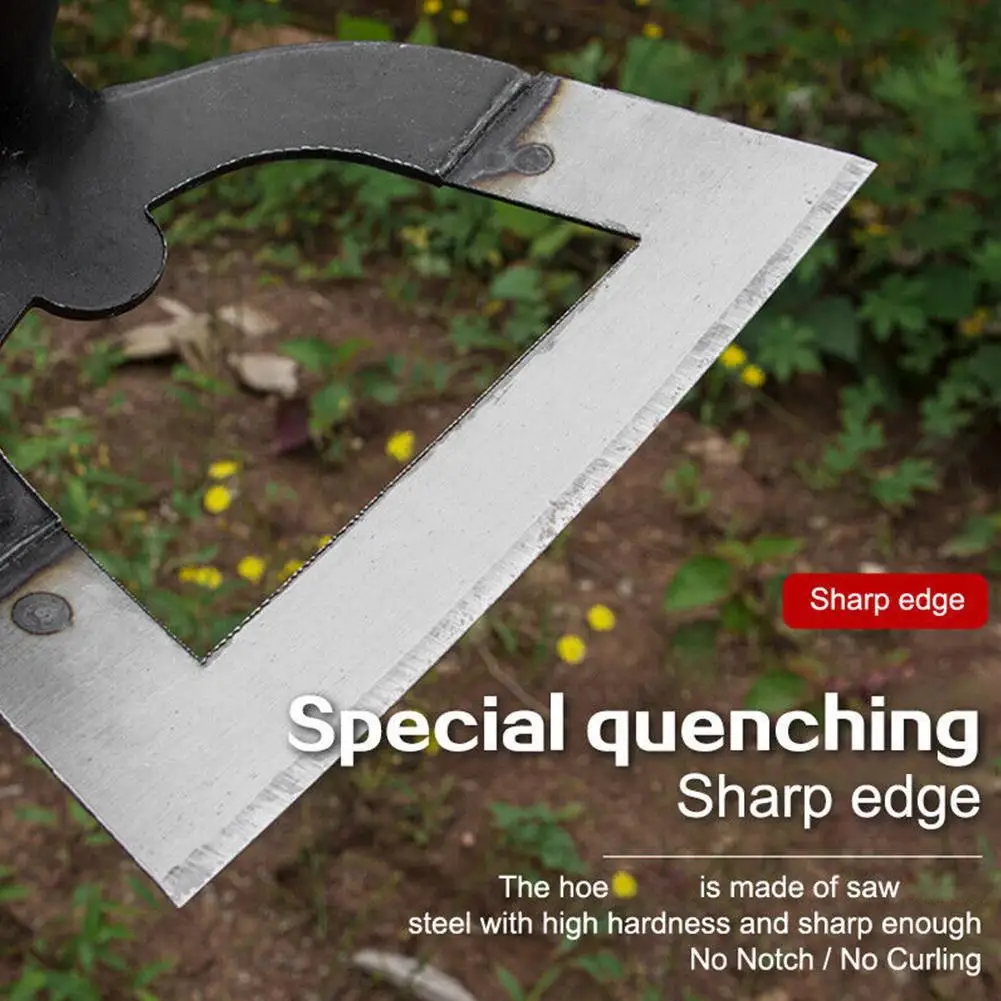 Handheld Holle Hoe Verdikte Mangaan Staal Landbouw Weeding Hoe Planten Groente Tuinieren Lossende Bodem Weeding Tool image 5