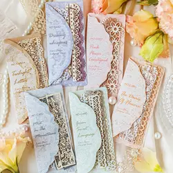 Card Lover 10 Pcs [Lace Flower Language Series] Vintage Journal Material Paper Special Scrapbooking Sticker Scrapbook Kit