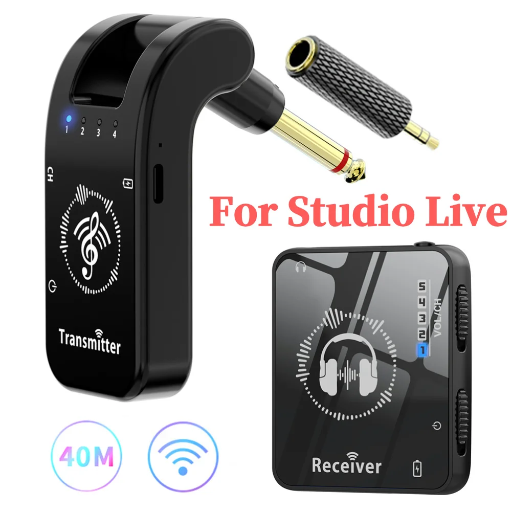 

Wireless In-Ear Monitor System Rechargeable Transmitter Receiver Wireless Earphone Monitor Transmission System 40M Transmission