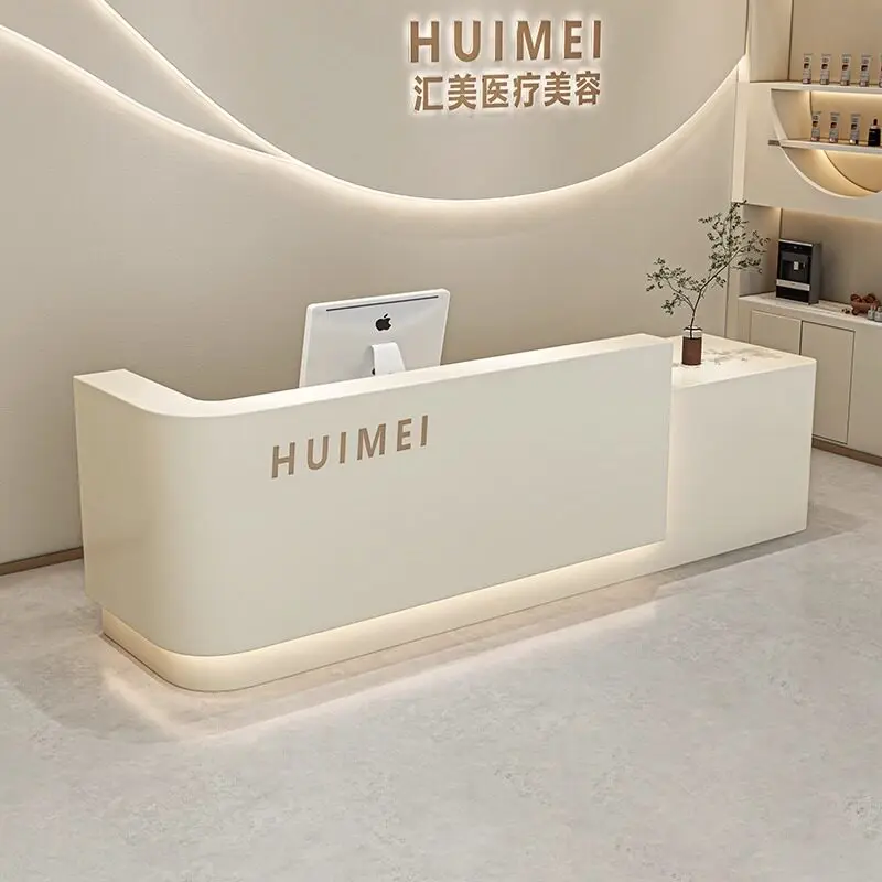 Beauty Display Reception Desks Aesthetic Industrial Salon Luxury Reception Desks Executive Welcome Mostrador Trendy Furniture