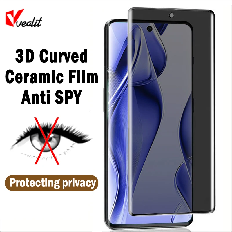 

3D изогнутая антишпионская конфиденциальная керамическая пленка для V50e V40e V30e V50 V30 V29 V27 Pro V40 Lite антишпионская защитная пленка для экрана не стекло