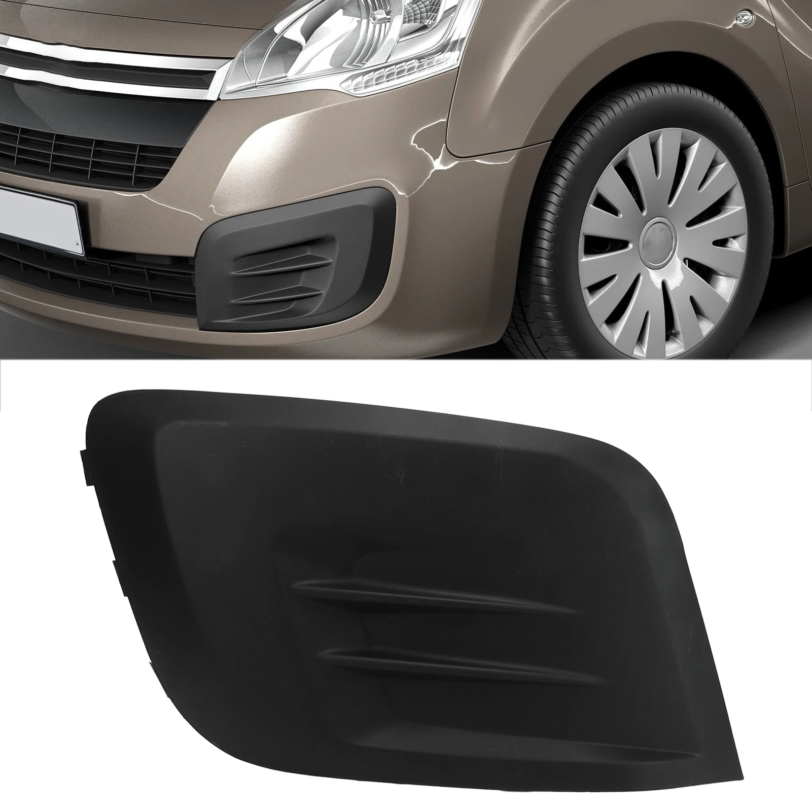 Front Right Bumper Grille 1613564580 Replcement for Citroen Berlingo Without Fog Lights 2015 2016 2017 2018 2019