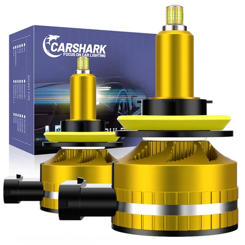 Carshark 360 LED H7 H8 H9 H11 bombillas de faros 12V 70W 40000Lm 6000K HB3 HB4 Hir2 luces de coche 9005 9006 9012 luces antiniebla Plug & Play