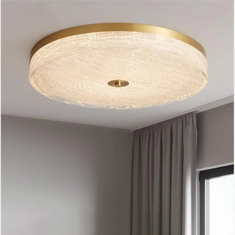 Modern minimalist high end atmospheric full spectrum eye care bedroom ceiling light creative personality glass atmospheric lamp