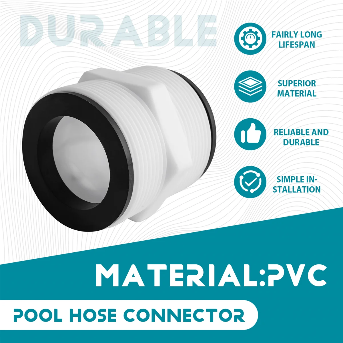 SMIEA Zwembadslang Adapter 1.5 Inch voor Intex Coleman Zwembadpomp Slang met Ring Pakkingen Zwembad Slang Adapter Onderdelen