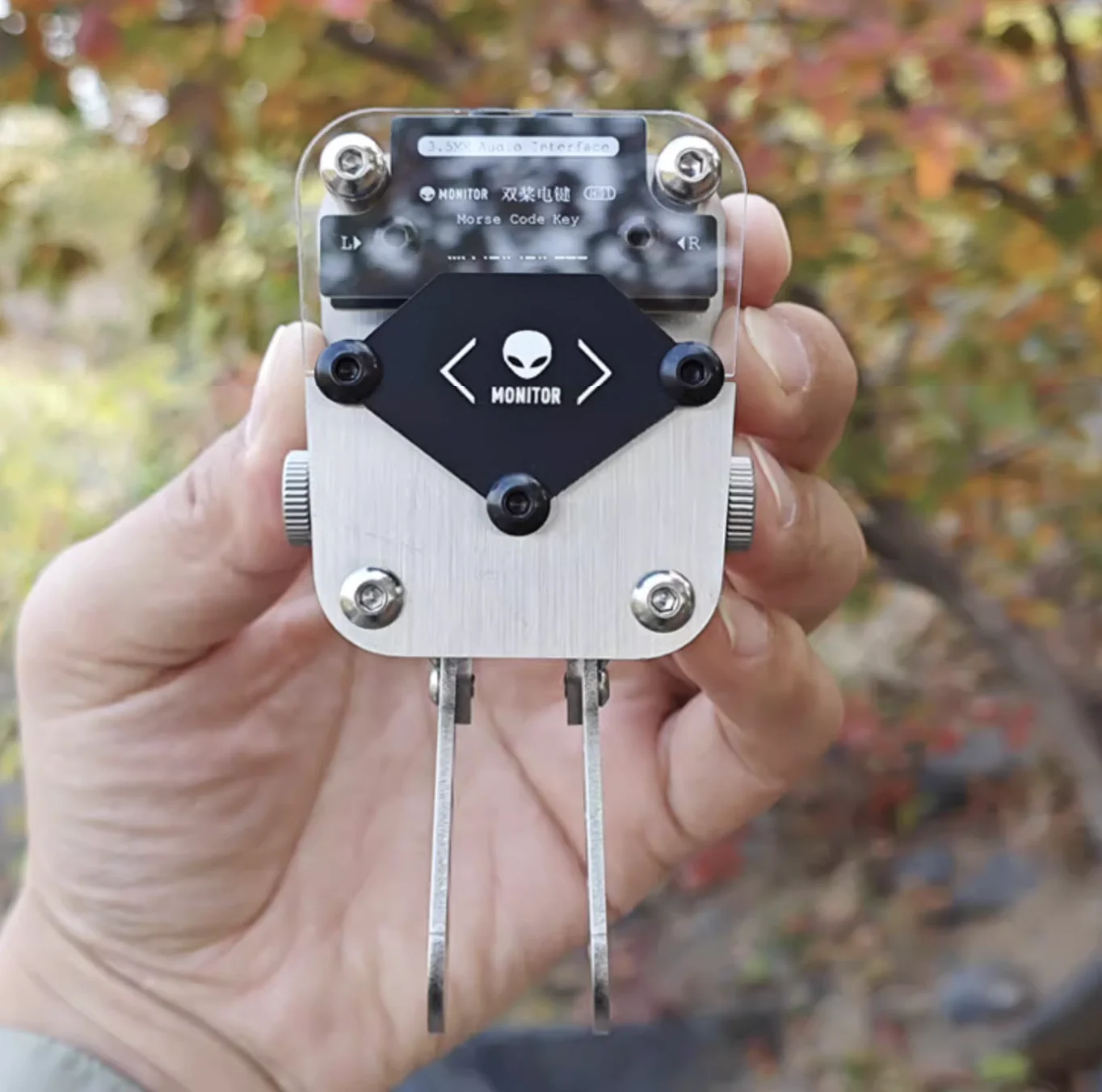 

Metal Magnetic Base CW Morse Key Dual-Paddle Telegraph Key Keyer For Ham Radio