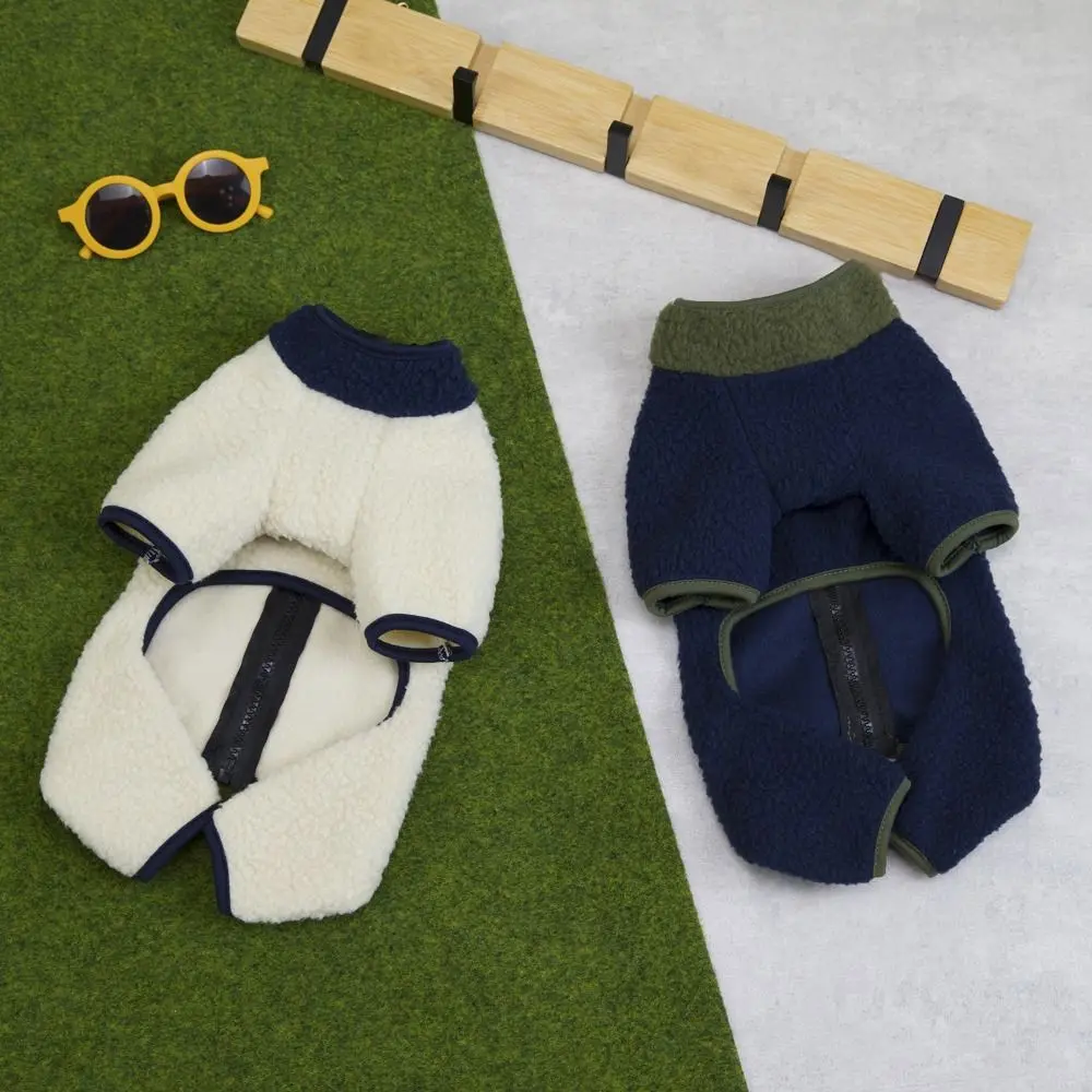 

Cute Warm Dog Four Legged Clothes Soft Zipper Pet Jumpsuit Breathable Puppy Pajamas Autumn Winter