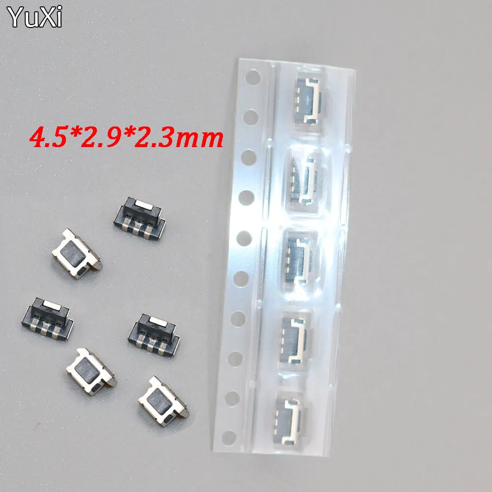 

1 Piece Tactile button key Switch Momentary Tact Button 4.5*2.9*2.3mm 3pin 3 pin for phone/Electronic watch side push
