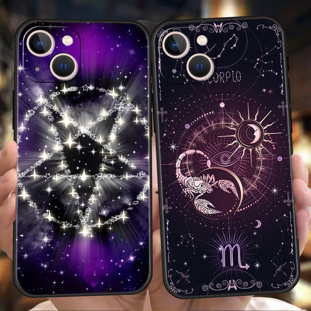 Witches Moon Tarot Mystery Totem Phone Case Cover for iPhone 16 15 14 13 12 11 Pro Max XR XS Max 7 8 Plus Silicone Soft Shell